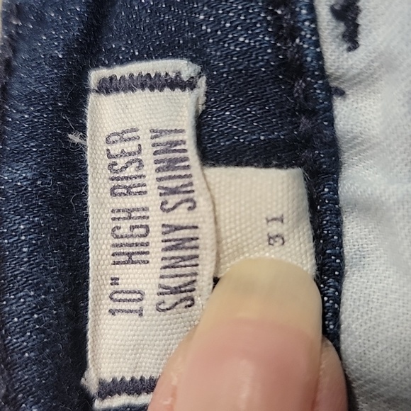 Madewell, Size 31 Waist '10" High Riser Skinny Skinny' Dark Wash Jeans, EUC - Picture 5 of 13